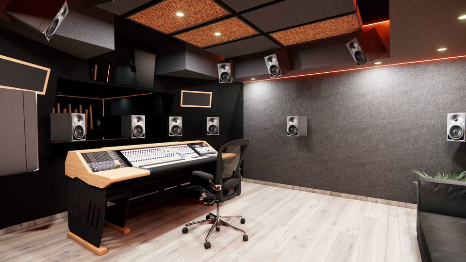 Estudio de grabación en construcción para Código Music
